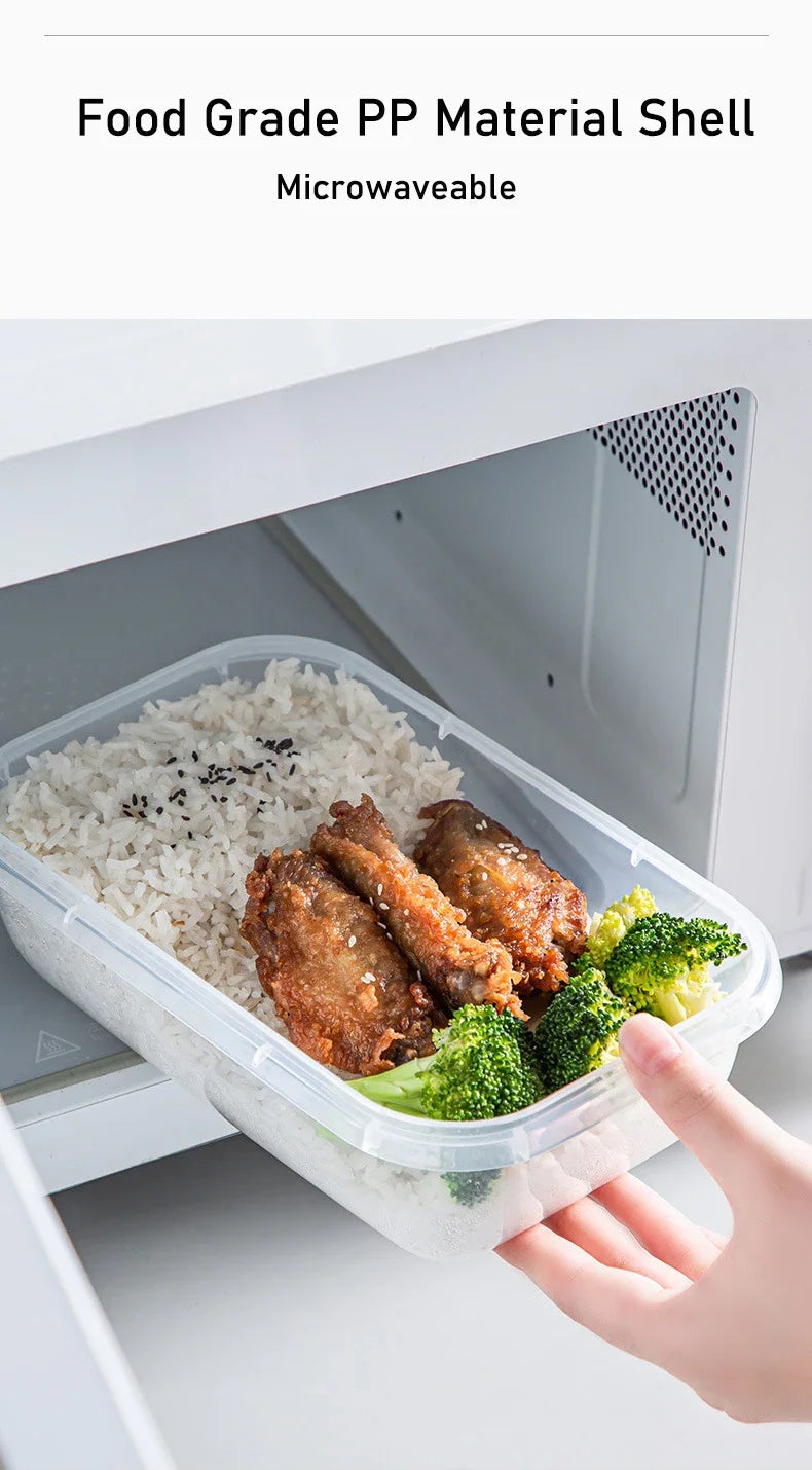 1/3PCS Vacuum Food Storage Box Storage Container Fridge Organizer Microwave Safe Fresh-Keeping Sealing Box Food Dispenser