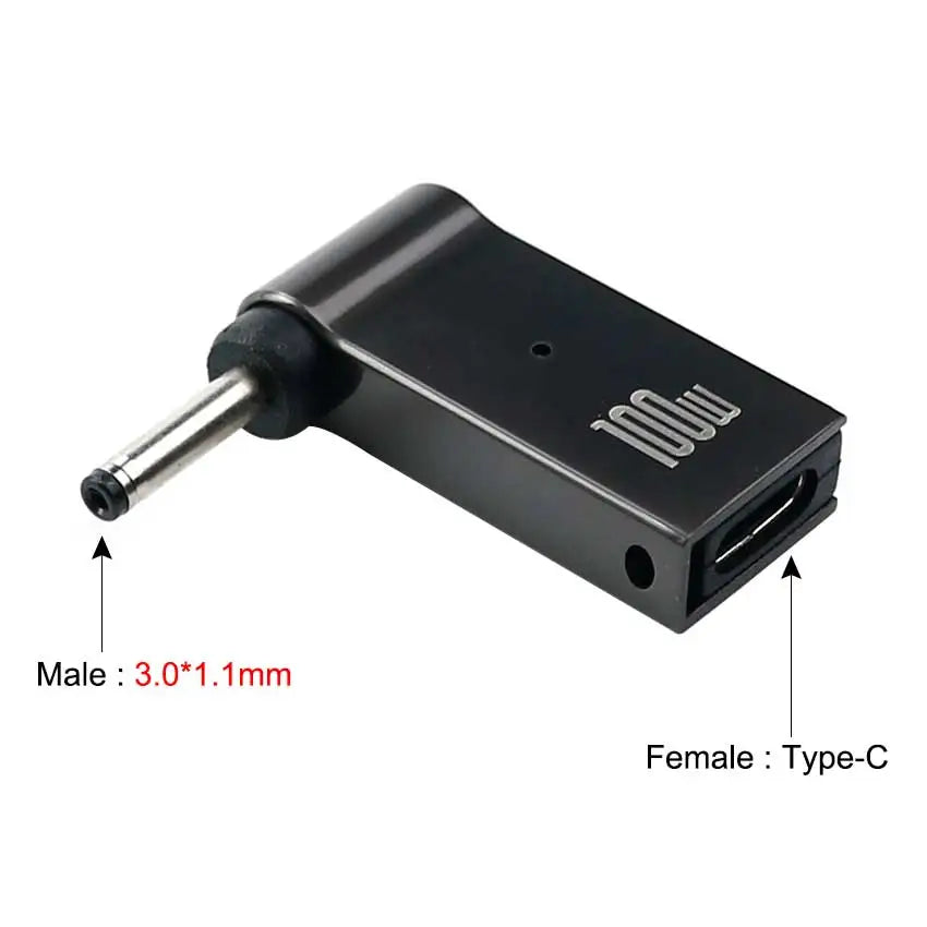 YuXi PD 100W USB Type C to Dc Power Jack Connector USB C to Universal Laptop Power Adapter Plug Converter for Asus Dell Lenovo