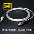 Cat8 Ethernet Cable Rj45 Interface  40Gbps 2000Mhz Speed OCC Sterling Silver Flagship Gold Cat8 Network Cable Digital Cable