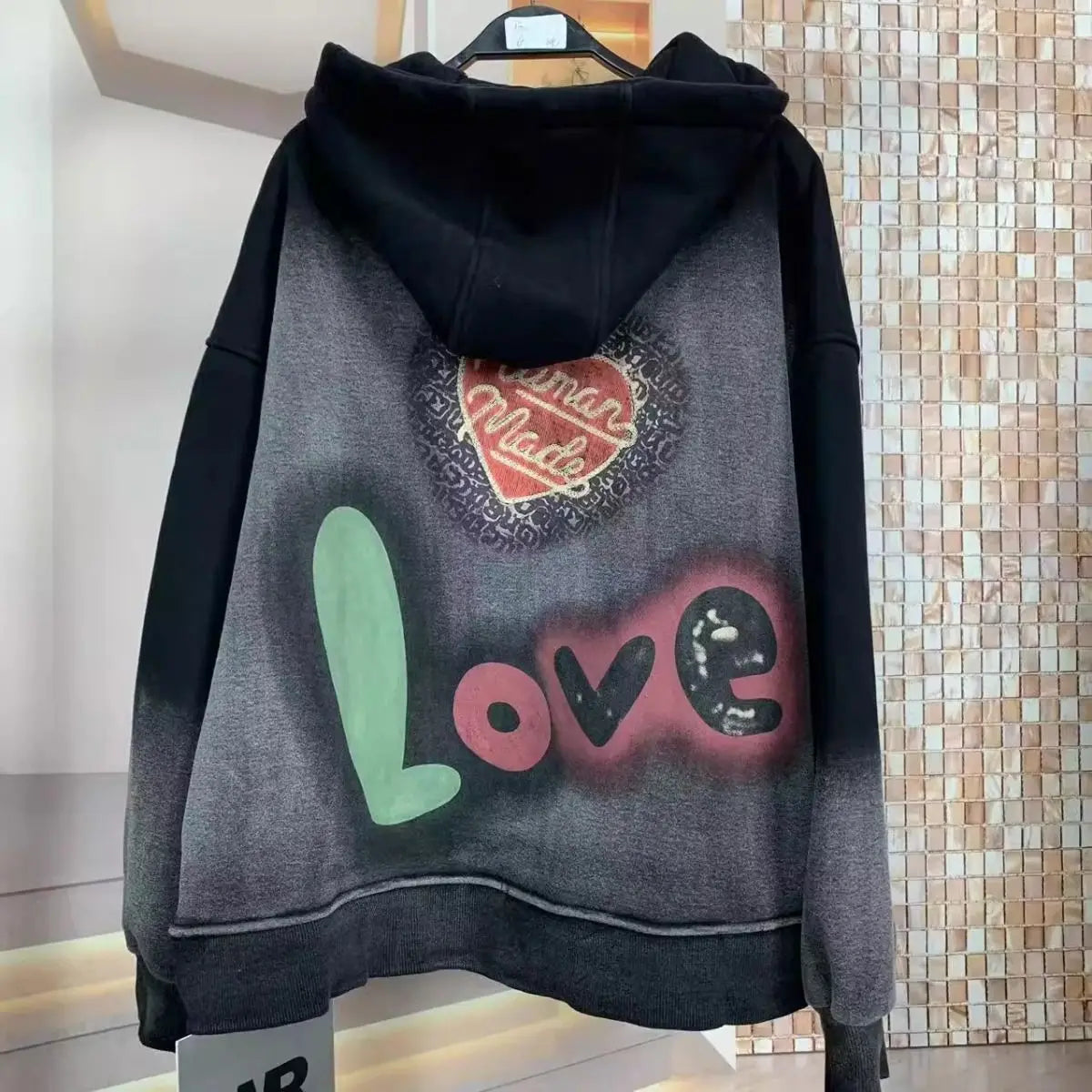Bow Tie Girl Sequin Design Plus Size Hooded Sweatshirt Europeans American Style Women's Hoodies Autumn Winter Vintage Sweatshirt