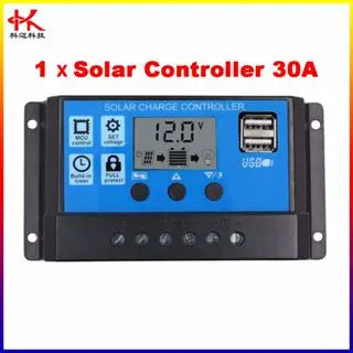 Solar Power Generation System Dual USB 18W Panel+300W  Inverter+30A Charge Controller DC 12V / 24V Auto Intelligent Conversion