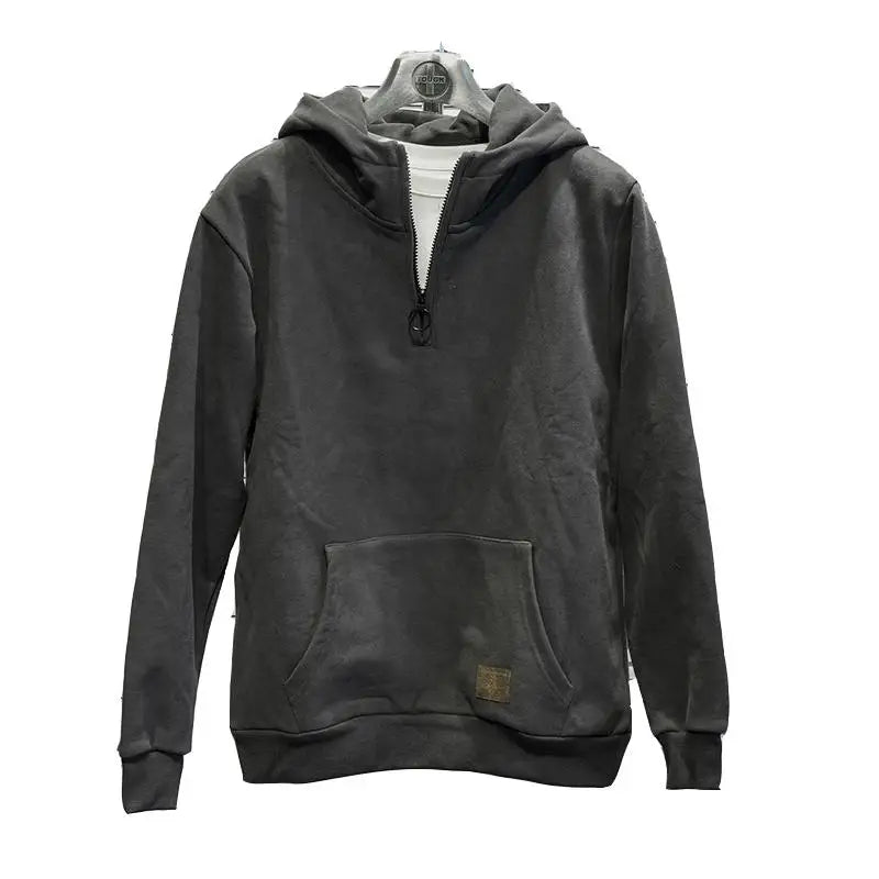 Loose Fit American Style Hoodie Sweatshirt Half Zip Men's Spring Autumn Casual Wear Long Sleeve  Color Youth Fashion