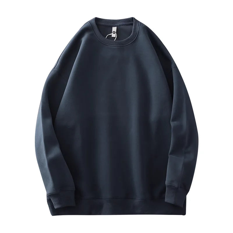 DUKEEN 460G Heavyweight Men's Sweatshirts 2025 Autumn Round-Neck Long Sleeve Solid Color Sport Pullover 11 Color Choose