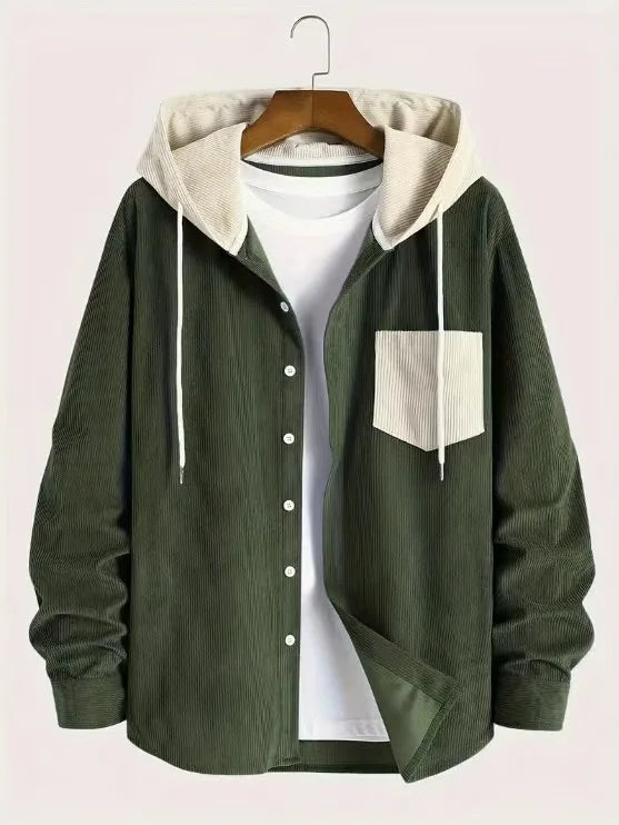 Men's Longsved Hooded Shirt Casual Loose Fit Cool Sensation Polyester Fiber Winter Season Women's Applicable  Shirt