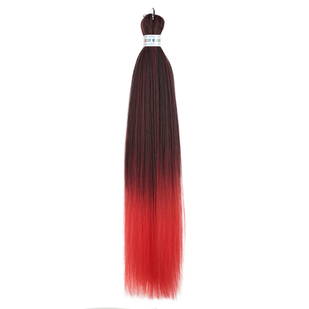 Ombre Kanekalon Braiding Hair Extensions Pre Stretched 26 Inch Synthetic Hair for Afro Jumbo Box Braids Natural Looking