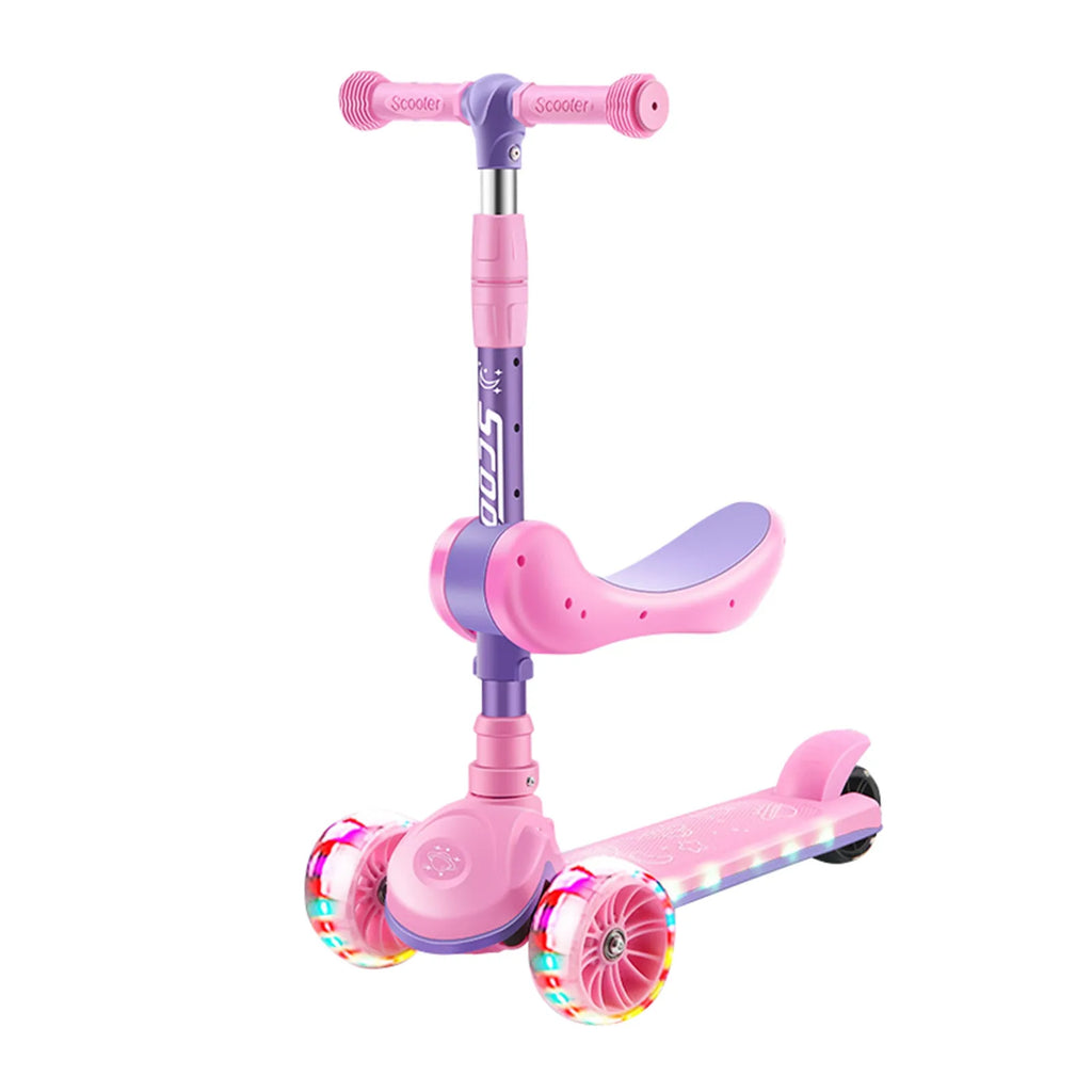 Children's Scooter Children's Car Three-wheeled Scooter Scooter Big Wheels Silent Belt Music Seat