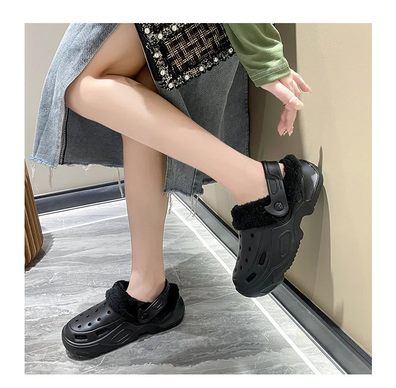 EVA cave shoes winter padded men and women new thick bottom Baotou shoes cotton warm couple cotton slippers men and women