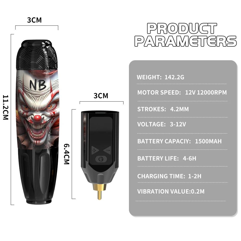 Goldplume Tattoo Kit or Tattoo Machine New Cool Tattoo Pen Set Permanent Makeup Tattoo Machine Set Wireless Tattoo Gun Set