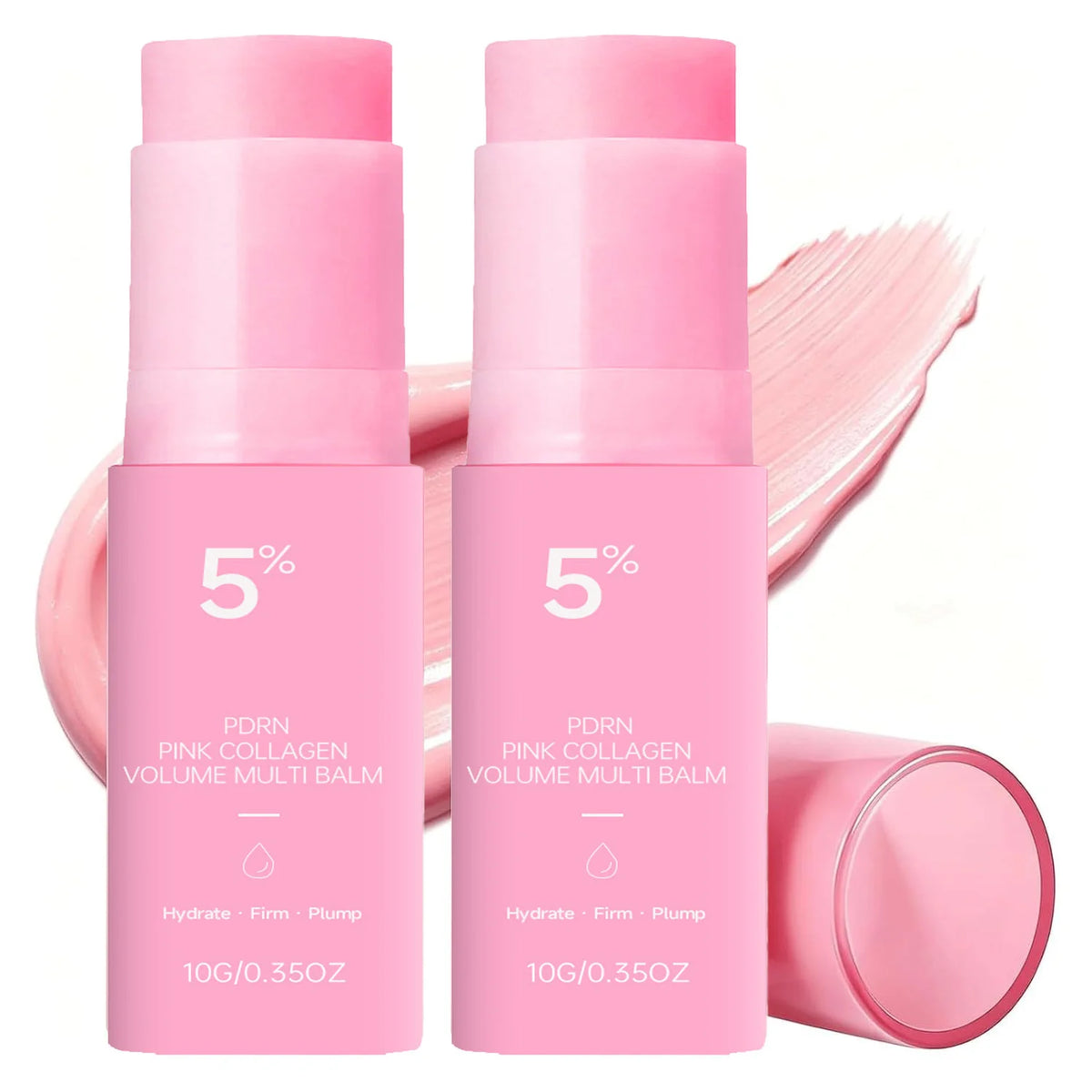 PDRN Pink Collagen Volume Multi Balm Stick – Hydrating Multi Care Stick for Face, Eye & Lip, Fine Line & Wrinkle Care K-Beauty