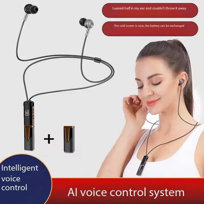 Wireless Headphones Bluetooth Neckband Earphones Big Battery Sport Running TWS Earbuds Waterproof Bluetooth5.2 Headset With Mic