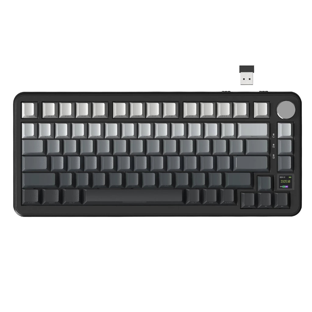 ATTACK SHARK X85Pro 75% Mechanical Keyboard with Screen & Knob Hot Swappable Wireless 2.4GHz/Bluetooth/Wired RGB Gasket Mount QM