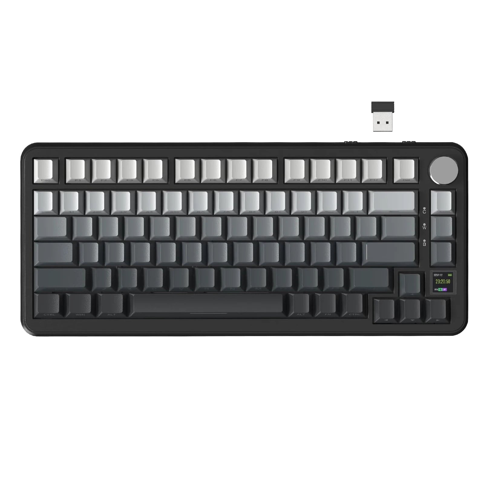 ATTACK SHARK X85Pro 75% Mechanical Keyboard with Screen & Knob Hot Swappable Wireless 2.4GHz/Bluetooth/Wired RGB Gasket Mount QM