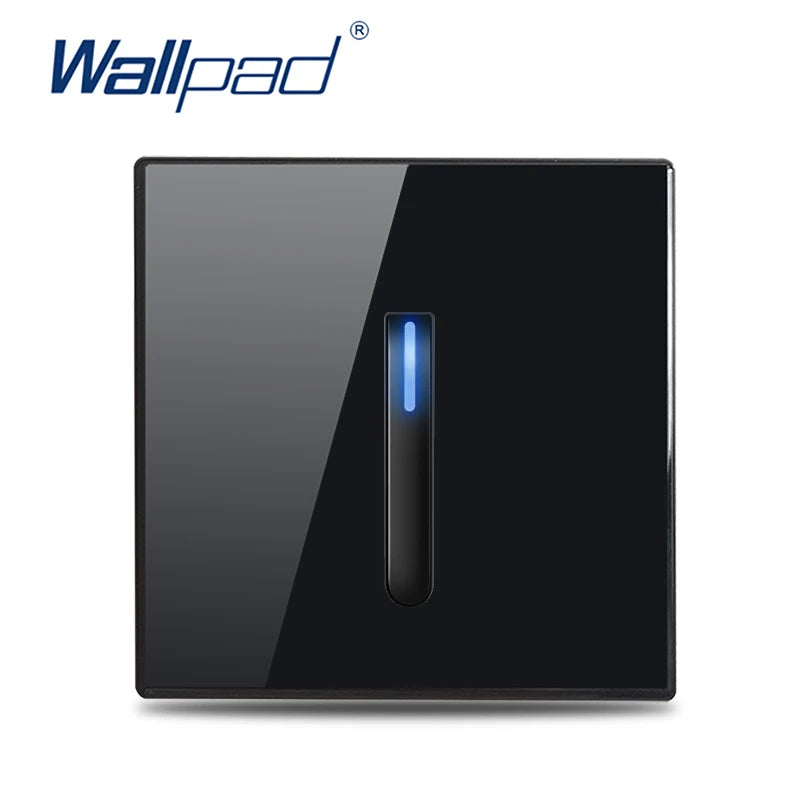 Wall Switch Light Switch 1 2 3 4 Gang Piano Button 1 Way 2 Way White Black Gray Gold Tempered Glass Panel L6