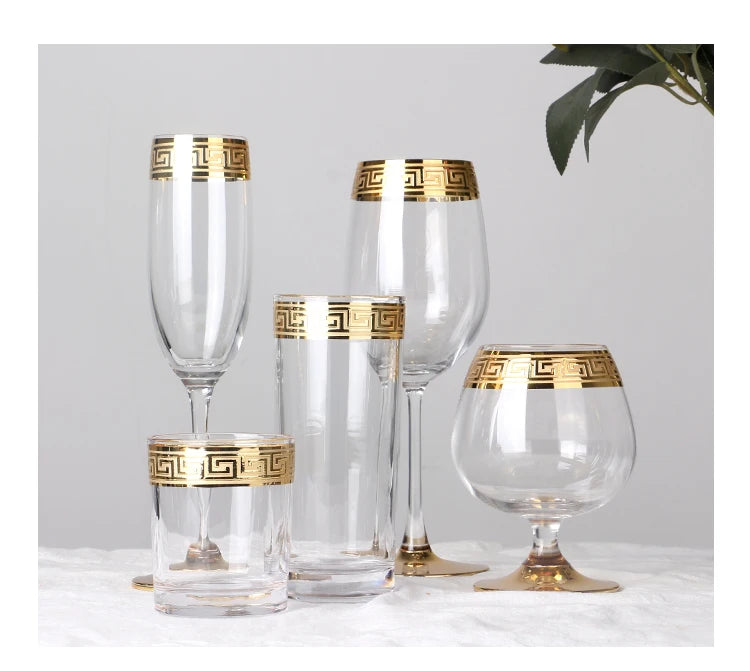Phnom Penh European Glass Brandy Champagne Glasses Tall Wine Glasses Crystal Wine Glasses Table Household Glasses