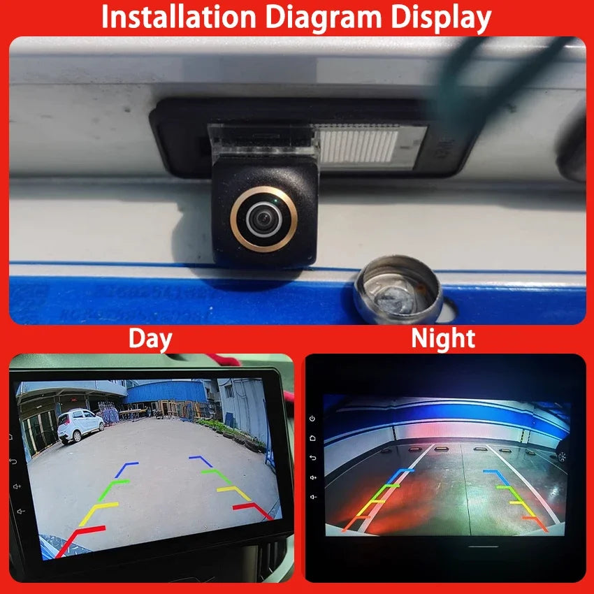 AHD Car Rear View Camera 12V Night Vision Backup Parking Reverse Camera Waterproof HD Color Image Video Vehicle Camera