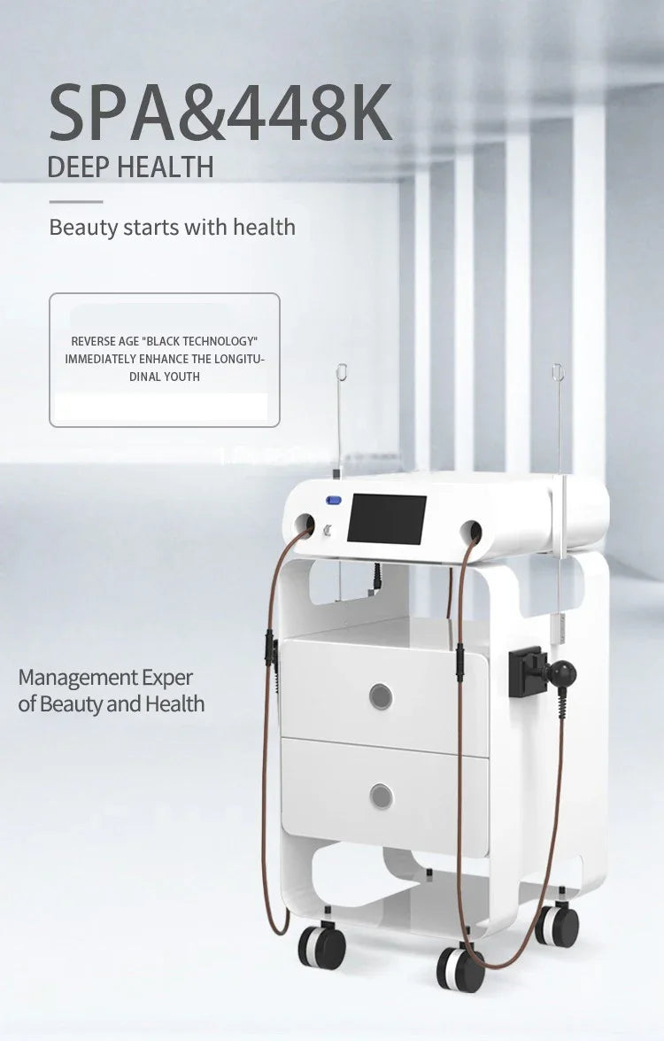 448KHz CET RET INDIBA Tecar Physical Therapy Physiotherapy Diathermy Pain Management Machine