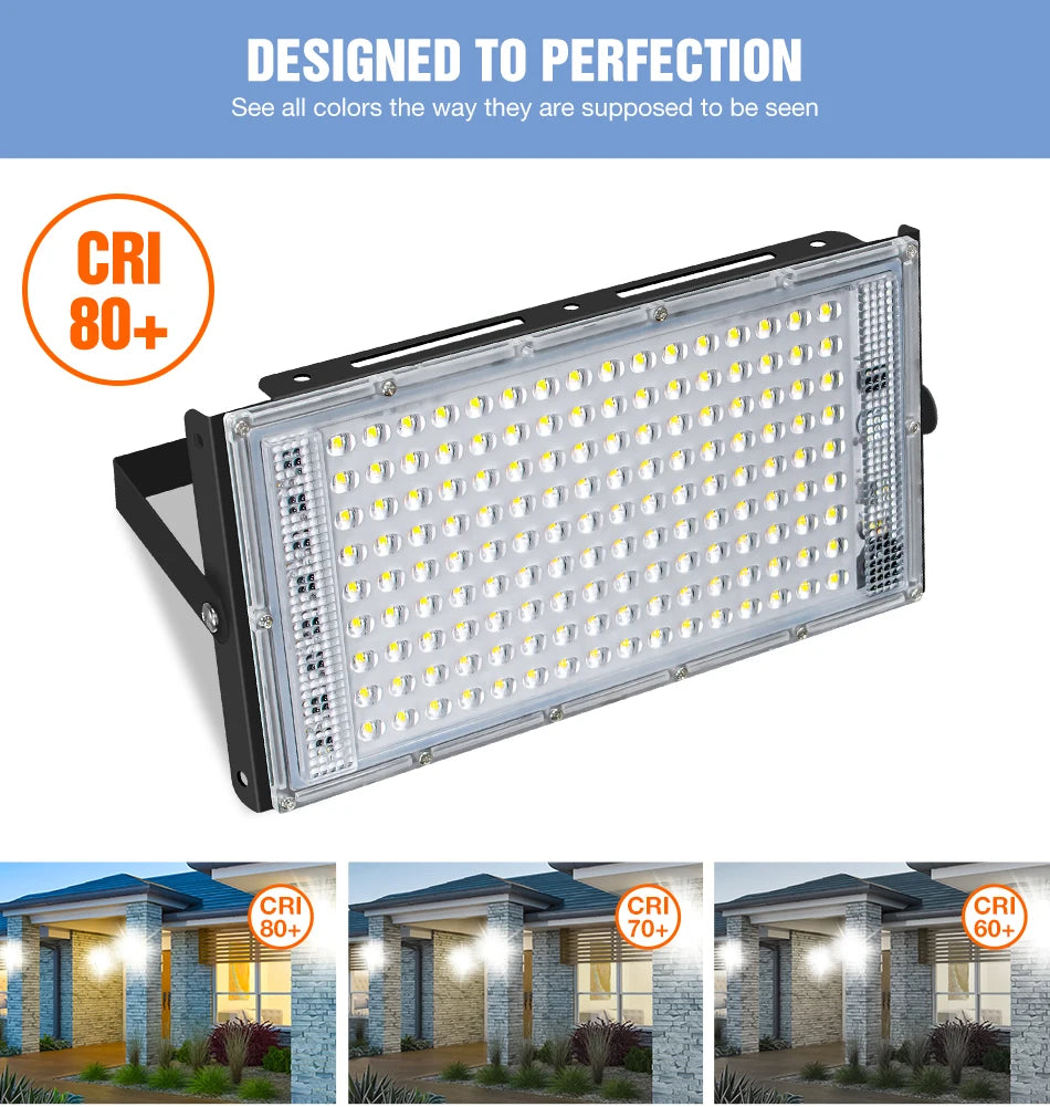 200W Outdoor LED Flood Light IP65 Waterproof Street Lamp 220V Spotlight Storage Room Corridor Gardn Lighting Cold/Warm White