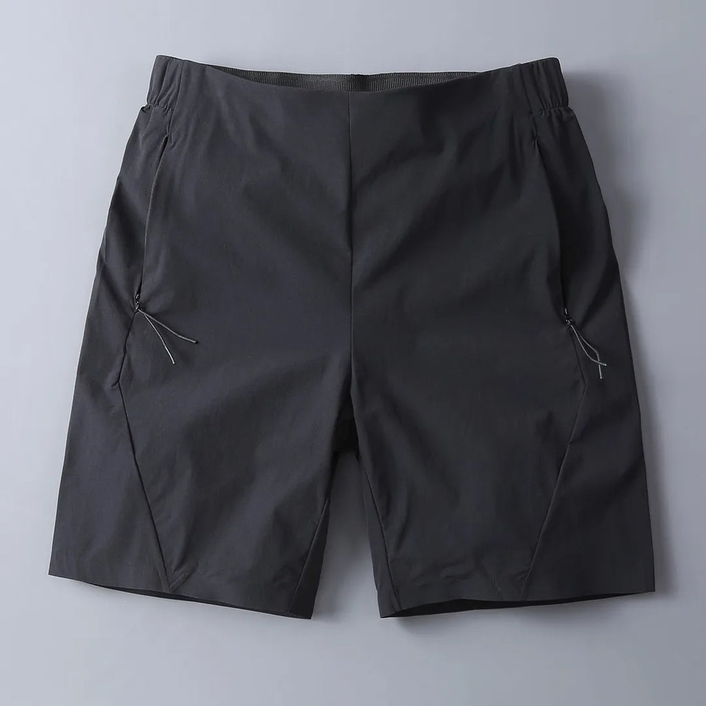 Men Ice Silk Stretch Casual Shorts New Thin Slim Sports Five Inch Pants Quick Dry Breathable Mid Shorts