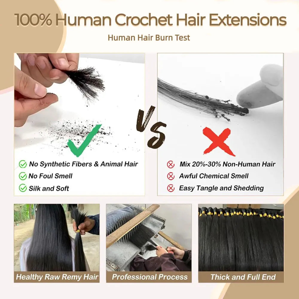 16A Burmese Curly Crochet Human Hair Boho Braids Feathered Virgin Miracle Knots Crochet Human Hair Extensions For Women 60g/Pack