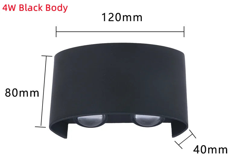 LED Wall Light 2W 6W 8W Waterproof Outdoor Wall Lamp Garden Porch Light Decor for Bathroom Bedroom Living Room AC85-265V