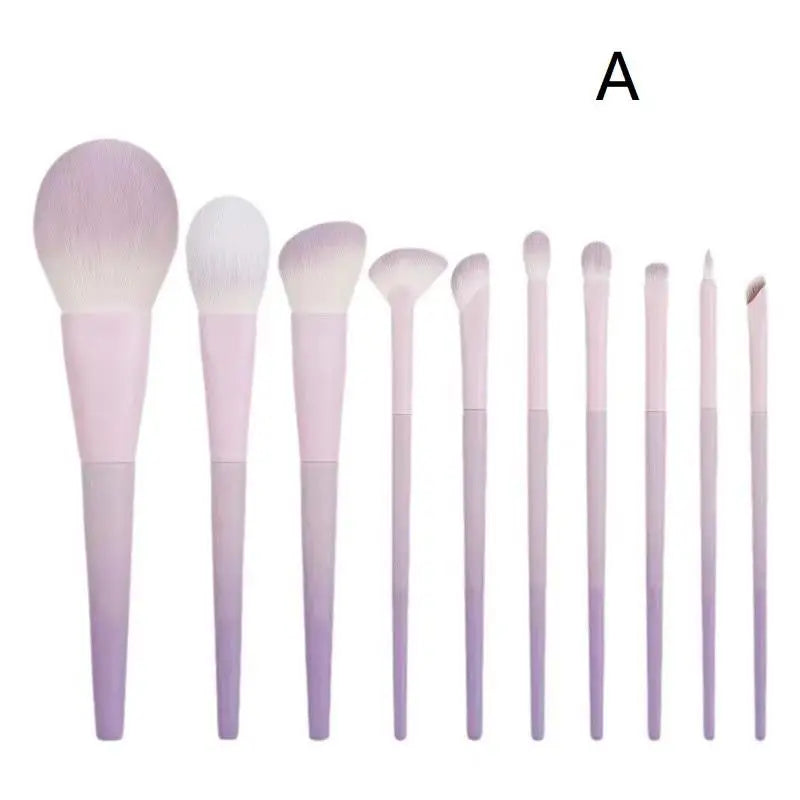 10 Pcs Purple Makeup Brush Set, Loose Powder Brush, Eye Shadow Brush, Full Set Of Beauty Tools Concealer Brush