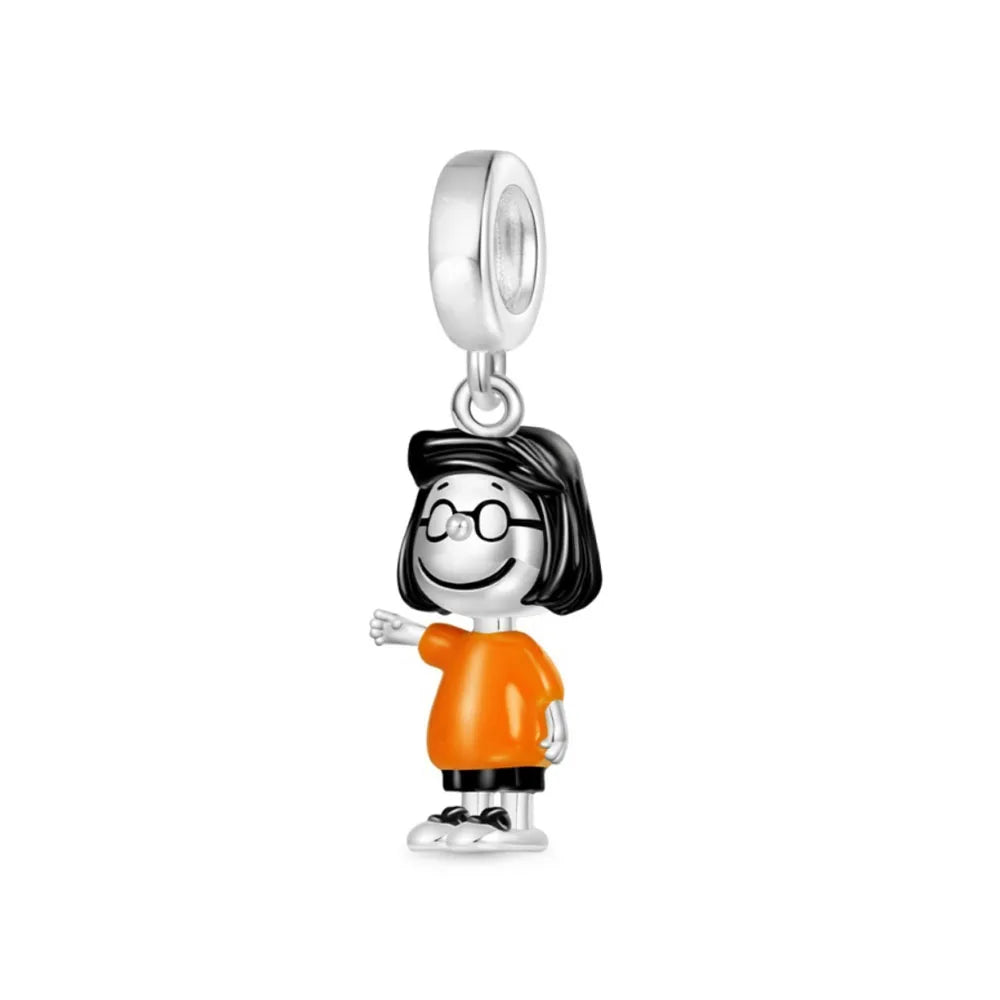 Cartoon 925Silver Balloon Dog, Red House, Watermelon Dog Male and Female Pendant,Fit Bracelet DIY Jewelry for Girls and Children