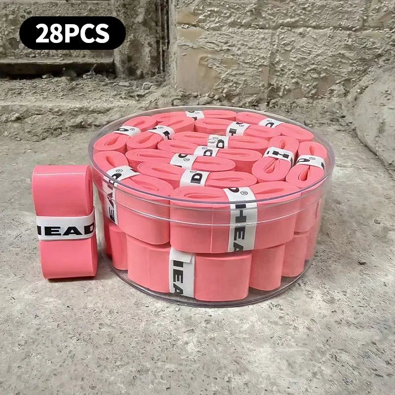 28pcs New Style Laminated Sticky Tennis Badminton Racket Overgrip Fishing Rod Wrapping Tape Quick-drying Breathable