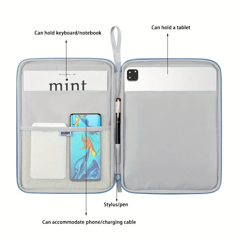 Tablet Sleeve Bag For iPad Air 13 11 Pro 12.9 inch iPad 11th 10th 10.9 inch 10.2" 9th 8th 7th Generation Waterproof Zipper Pouch