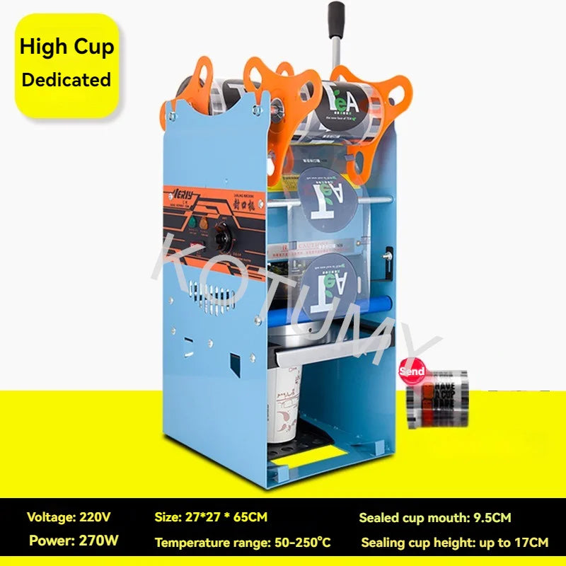 95MM Commercial Cup Sealing Machine Manual Pressure Sealing Machine Beverage Cup Sealer Milk Tea Seal Machine Boba Tea Machine