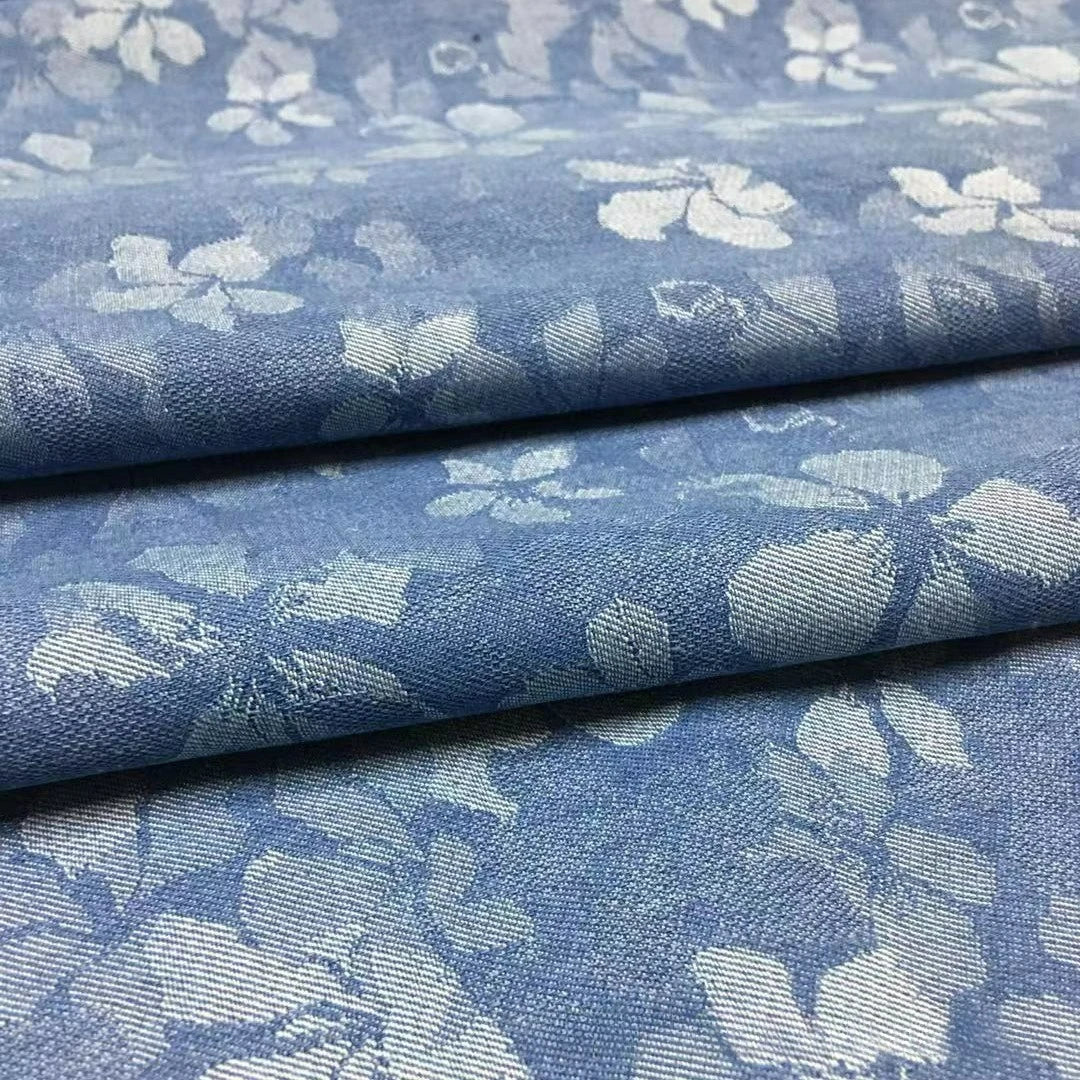 Elastic Jacquard Water Washed Denim Fabric High-end Skirts Outerwear Pants Clothing Diy Sewing Fabric