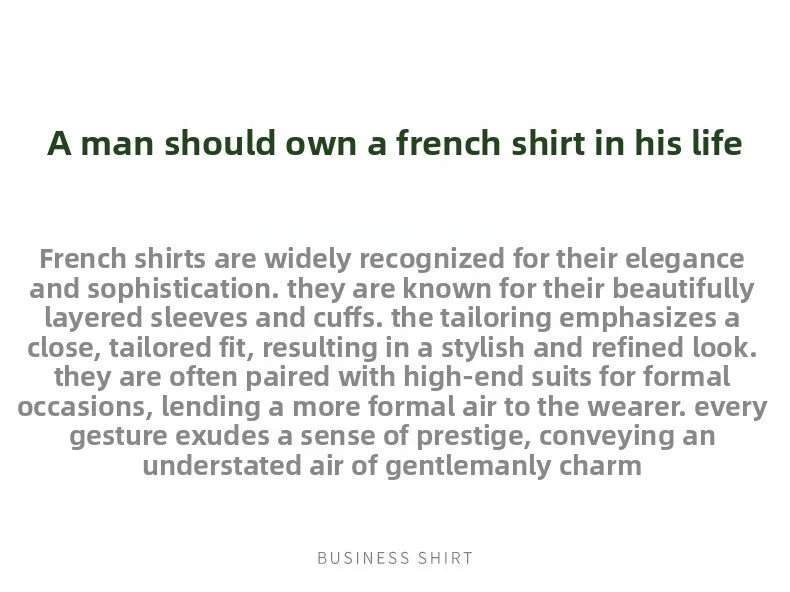 Embroidered French Cufflinks Men's Long-Sleeve Shirt with Collar Pins No tie Big Collar Dress Shirt for Business Formal Gentlema