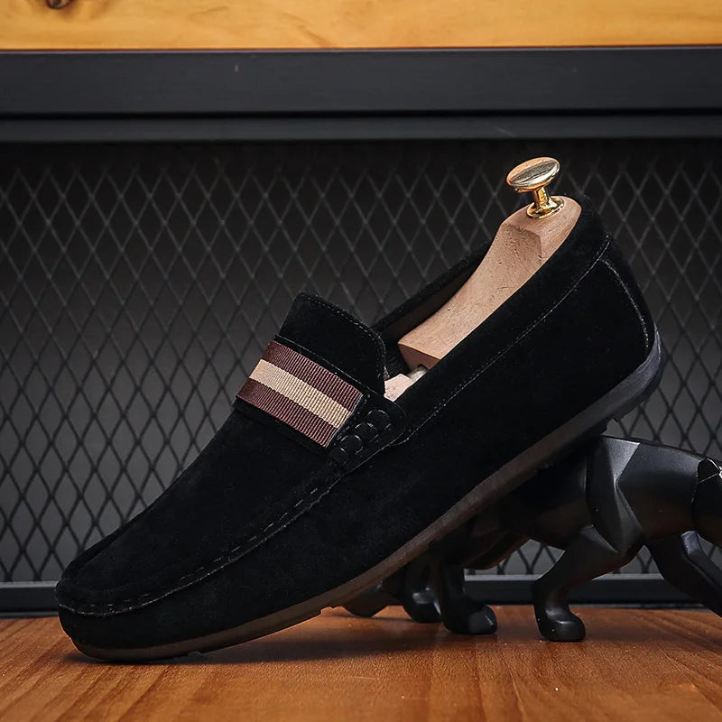 Spring Men's Casual Shoes Suede Loafers For Men Moccasins High Quality Flats Male Walking Shoes comfortable Men's Driving Shoes