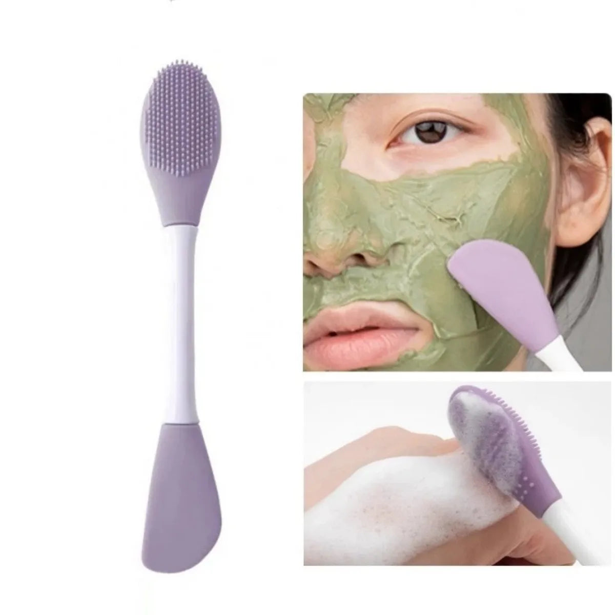2PCS Makeup Brush Set - Foundation Brush & Dual-Ended Mask Brush for Flawless Skin Care & Makeup Application