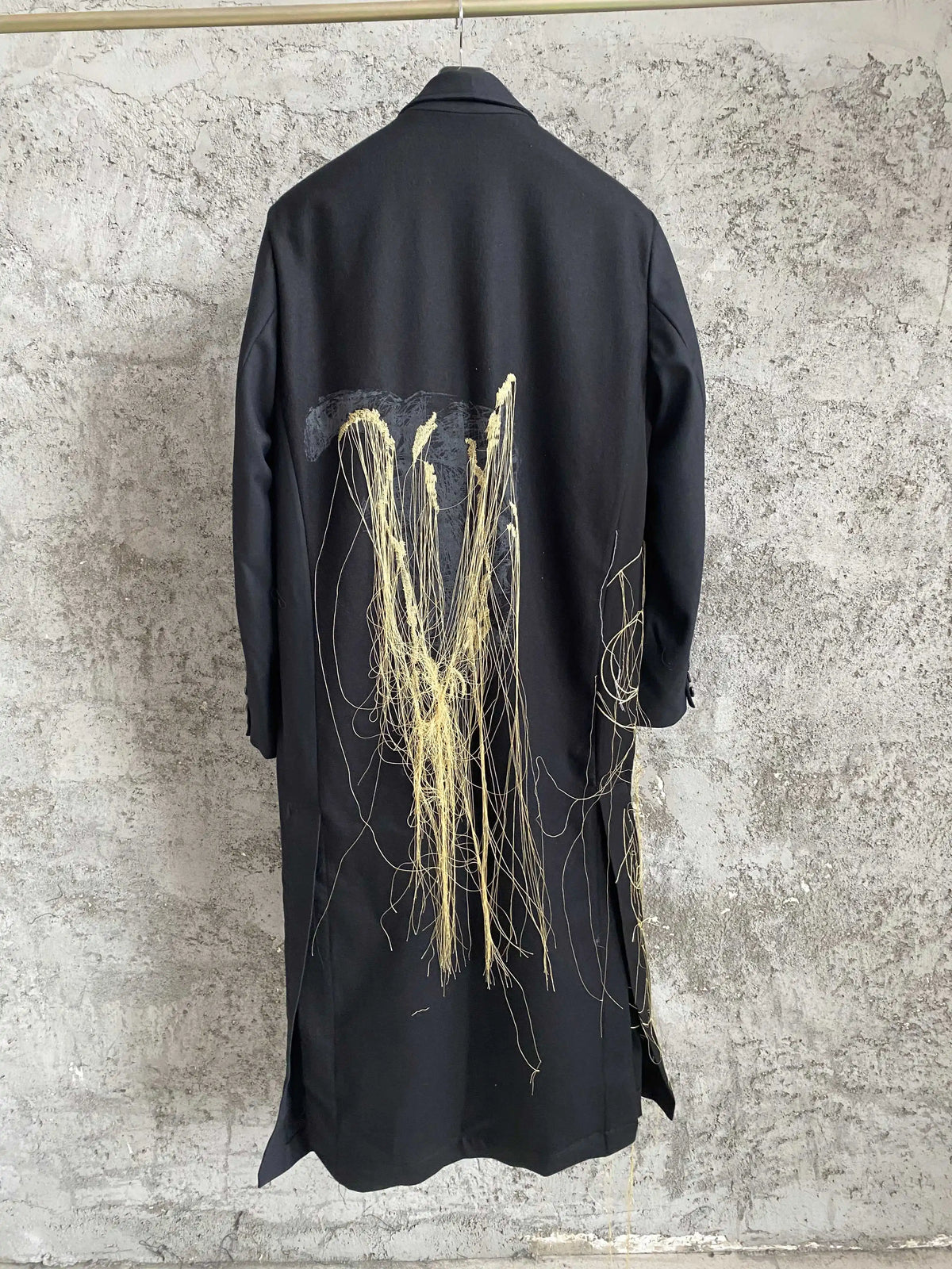TOP-YAMAMOTO Bat and Sheep Head Five Blessings and Good Fortune Japanese Designer Collaboration Coat