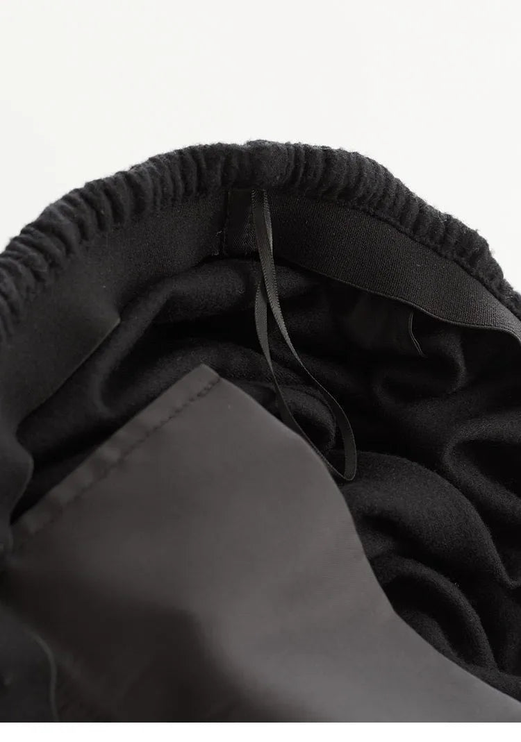 Elastic Waist 100% Wool Skirt, Women's High-Waisted Mid-Length Skirt, New Style for Autumn and Winter 2026