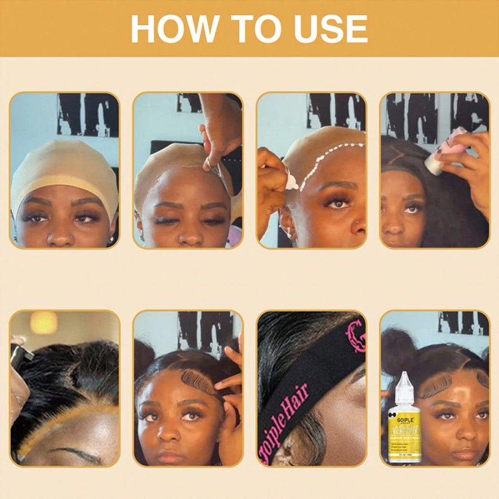 GOIPLE Wig Installation Kit Set with Lace Tint Mousse Melting Spray Wig Glue Remover Wax Stick Edge Control & Tools Wig Kit for Beginners & Daily Wear