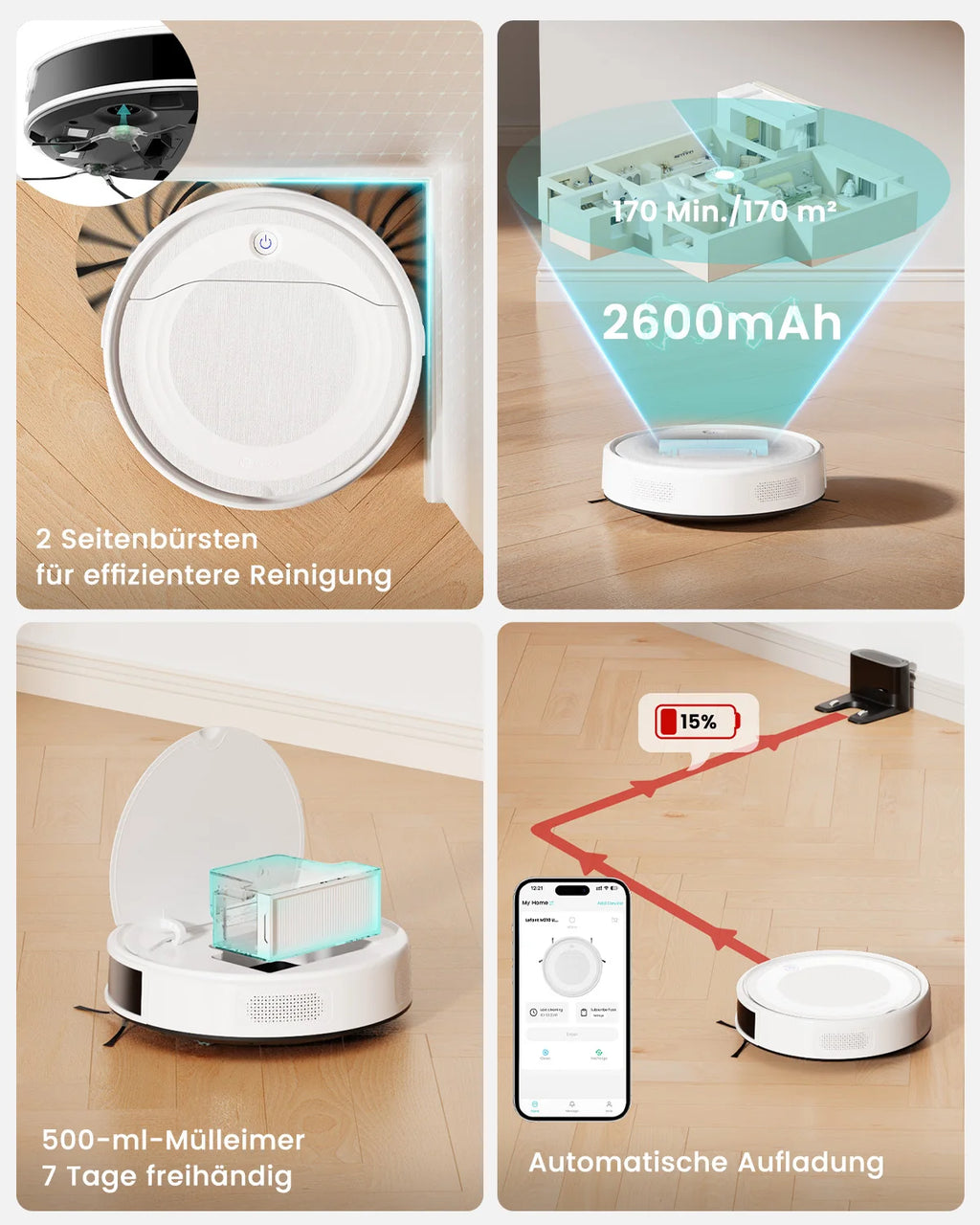 Lefant M310 Ultra Robot Dusty vacuum cleaner Mop 6000 Pa Suction Slim robots cleaner with ToF LiDAR Navigation