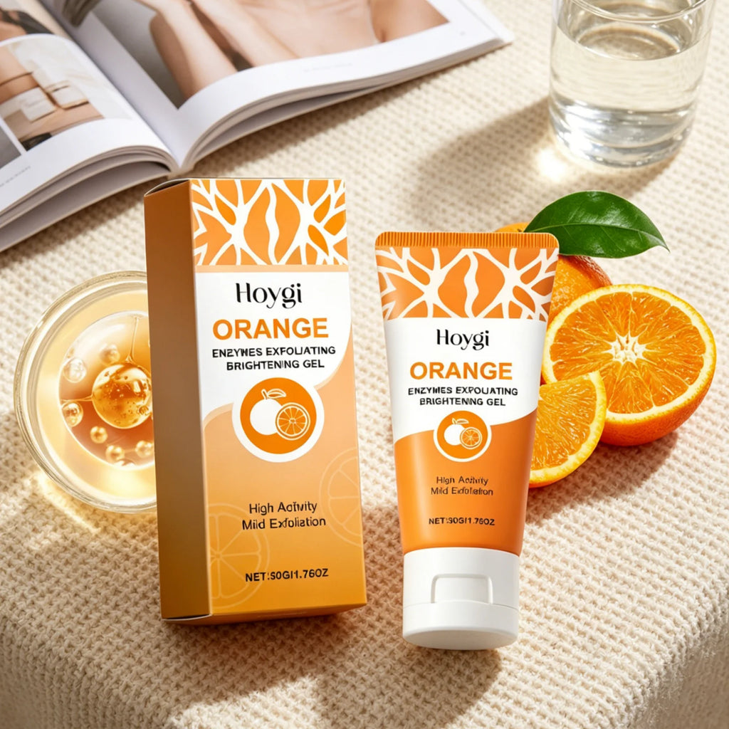 Hoygi Enzymes Exfoliating Brightening Gel Orange Oil Control Dead Skin Remove Unclog Pores Gentle Formula Facial Cleansing Gel