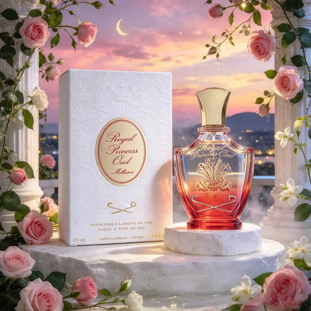 Royal Princess Oud Ebony Perfume, Floral Amber Tone, Ladies' Perfume, 7.5ml  2.5oz, Lasting Fragrance, Raspberry, Jasmine, Ebony, Patchouli, Daily Commuting Fit, Suitable For Birthday And Anniversary Gifts.