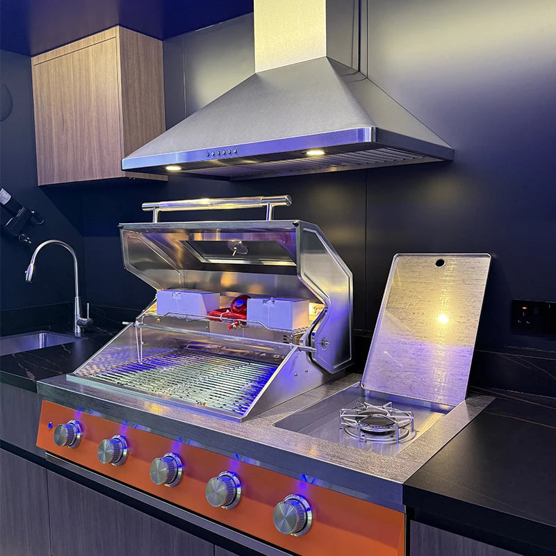 Customized Modular Outdoor Kitchen Villa  Kitchen Cabinets for Outdoor Bbq Grill Island Outdoor Kitchen Bbq Island