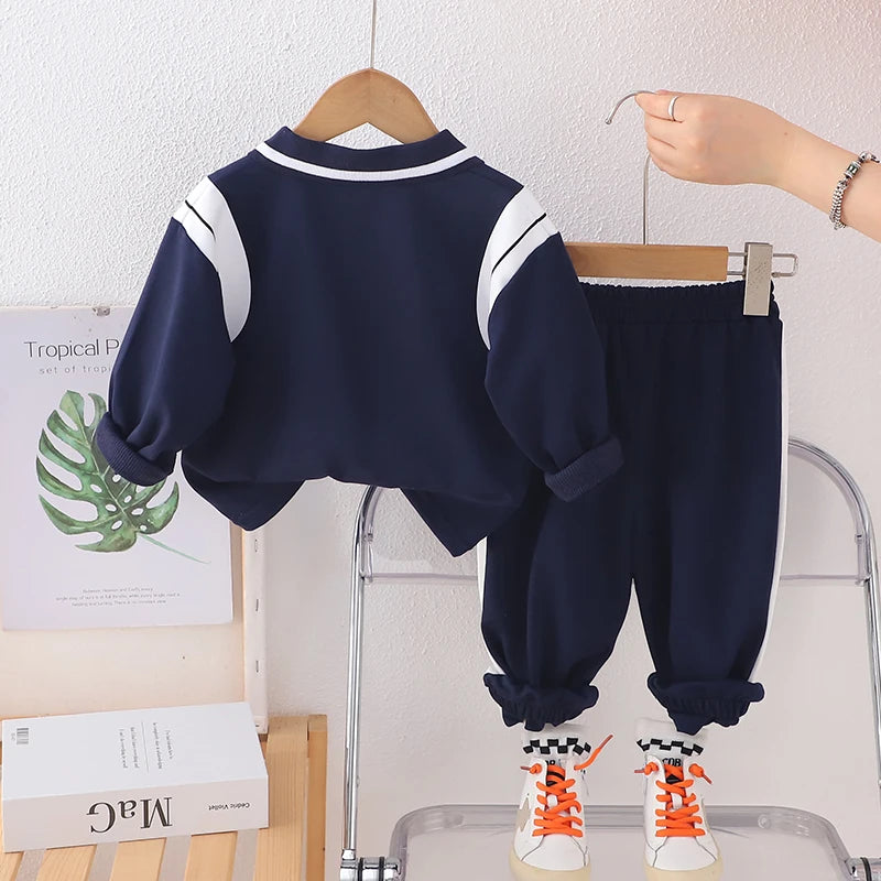 New Spring Autumn Baby Girls Clothes Suit Children Boys T-Shirt Pants 2Pcs/Sets Toddler Costume Infant Outfits Kids Tracksuits
