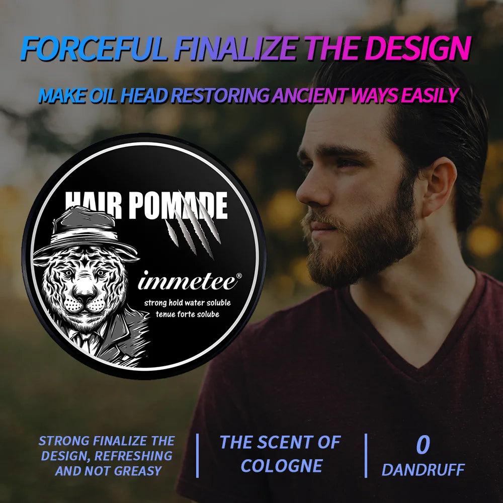 Men's Perfumed Hair Wax | Strong Hold Edge Control Natural Volume | Water-Based Non-Greasy Frizz-Free | Flyaway Hair Styling Cre