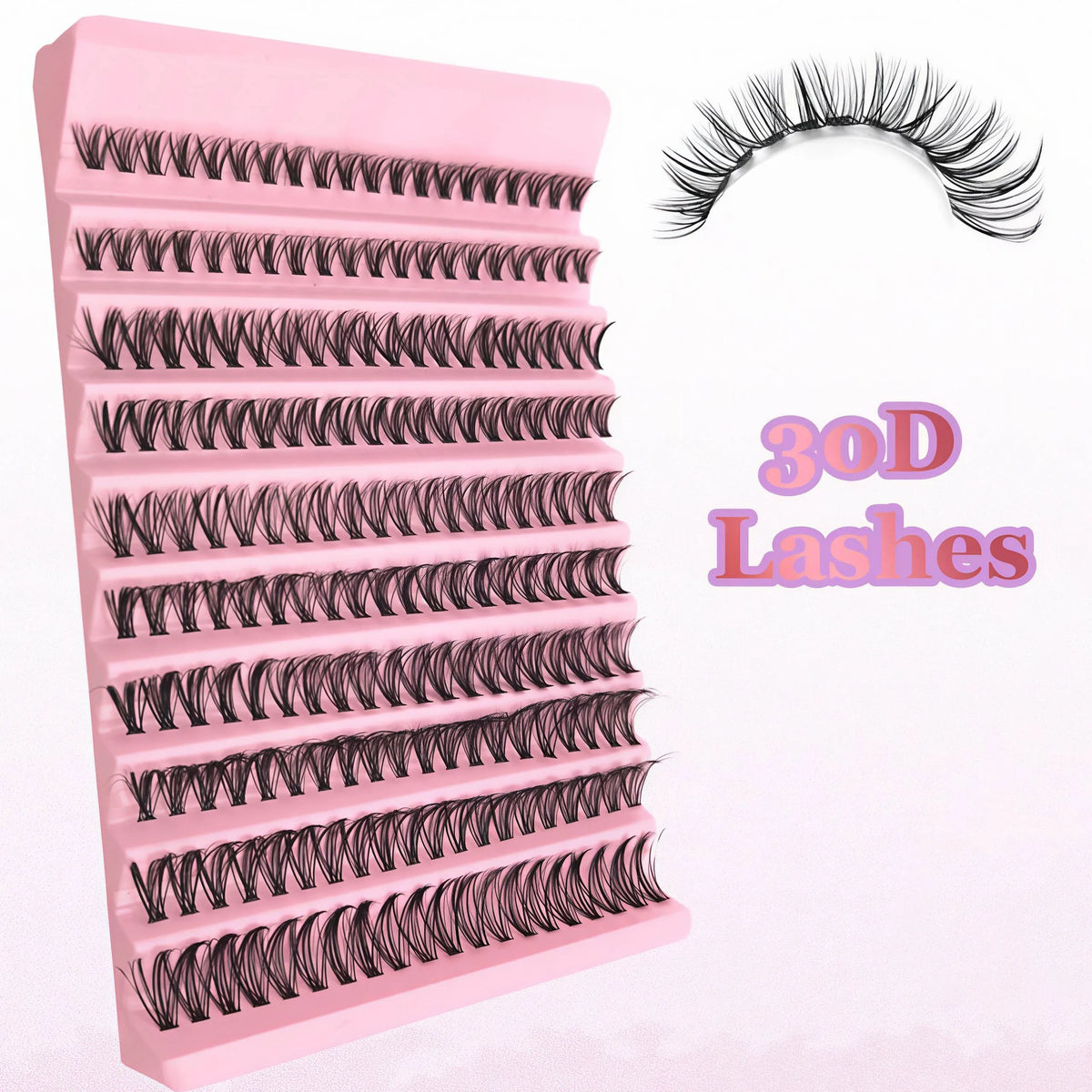 DIY Eyelash Extension Kit Individual Lashes Cluster Mix Lash Clusters with Lash Bond and Seal and Lash Accessories