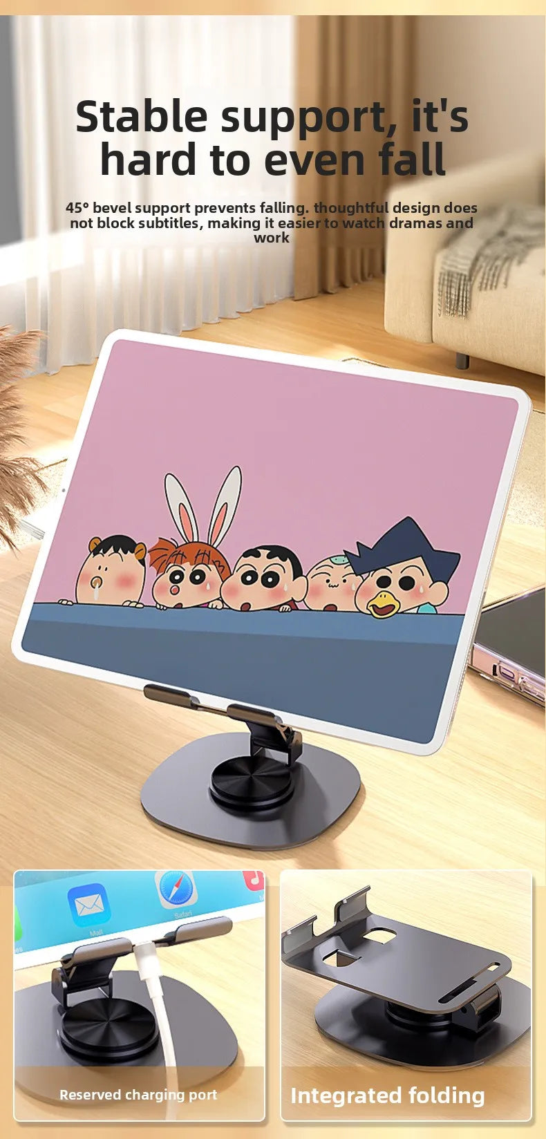 360° Rotation Portable Tablet Holder For iPad iPhone 15 Xiaomi Folding Lazy Desktop Live Mobile Phone Stand Mount Bracket