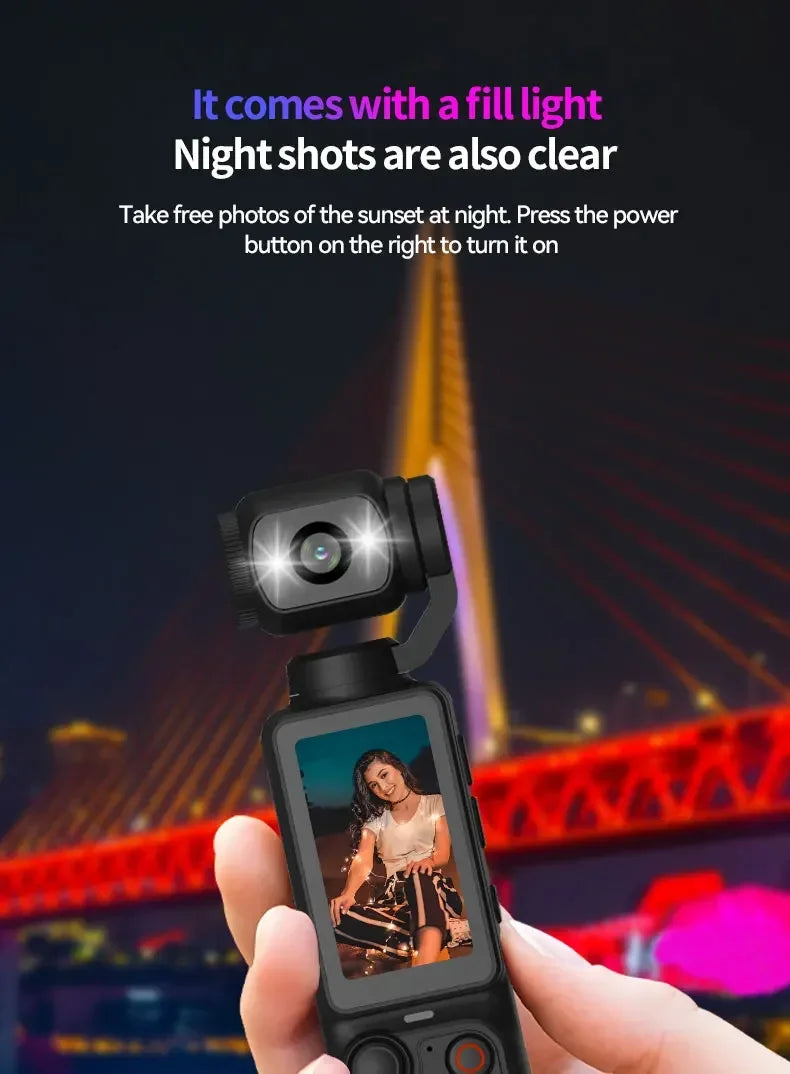 4K Ultra HD Waterproof Action Camera 270° Rotatable Wifi Cam Handheld with Waterproof Case Vlog Bicycle Portable Sport Camcorder
