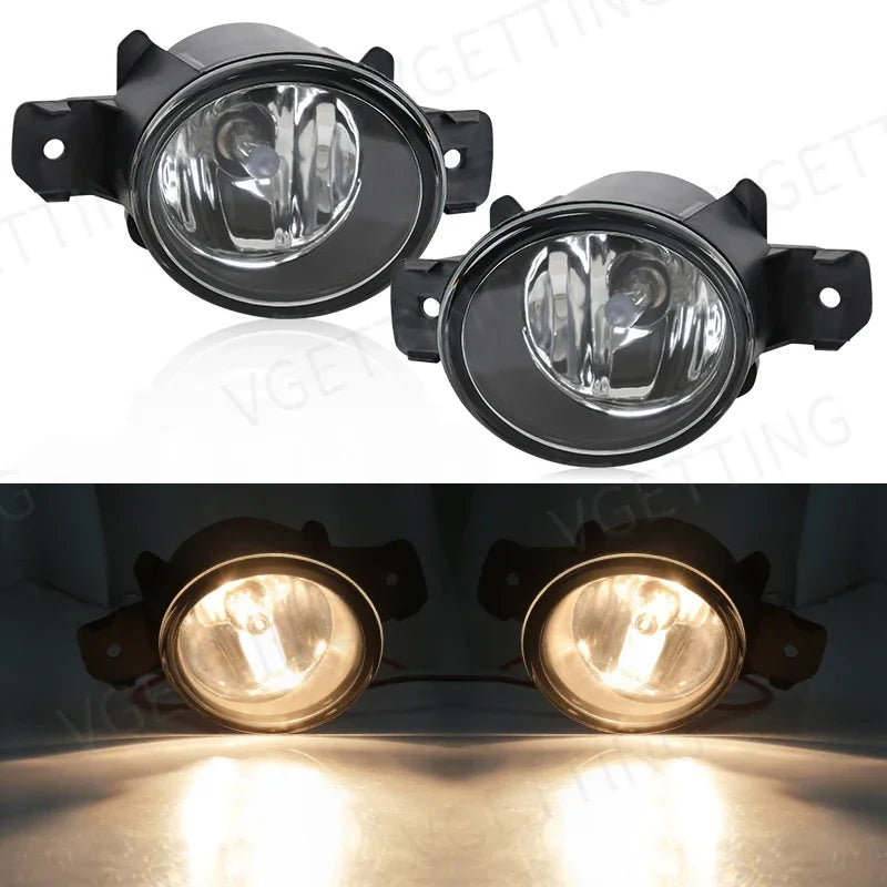 1 Pair LED Fog Lamps For Nissan Altima QASHQAI X-Trail Sylphy Almera March Pathfinder Super Bright Foglights DRL Car Accessories