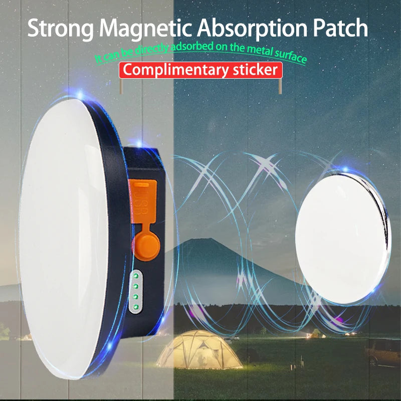 Rechargeable Camping Lights Outdoor Magnetic Suction Tent Lanterns Maintenance Emergency Lights High Light Flashlights 13500mah
