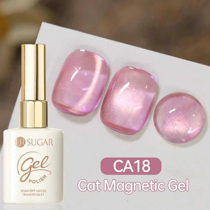 UR SUGAR 15ml Cat Magnetic Gel Jelly Glass Full Coverage Varnis Magnetic Gel Soak Off UV LED Gel Autumn Winter Xmas Manicure