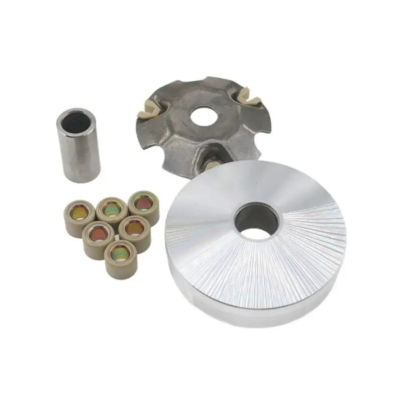 Scooter Variator Clutch Assembly Shockproof Aluminum Alloy Wear Resistant Rollers for Bumpy Road Riding Scooters