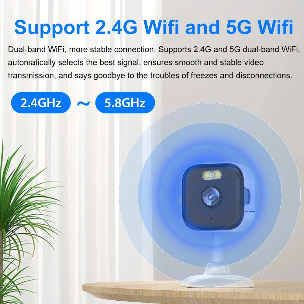 O-Kam Pro Mini Cube Security Camera, 5MP Indoor WiFi IP Camera with Two-Way Audio & Human Detection, Motion Alert, 5X Zoom,